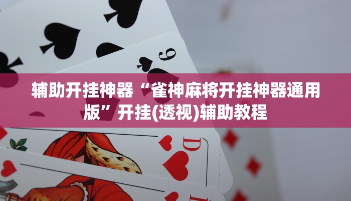 辅助神器“钱塘十三水开挂教程”详细开挂教程