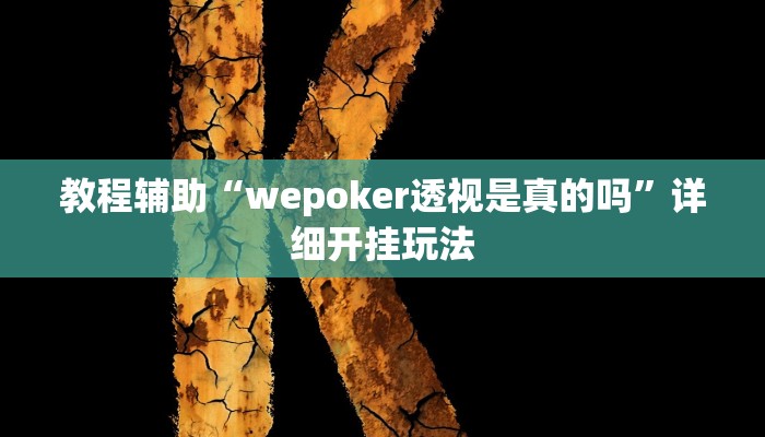 教程辅助“wepoker透视是真的吗”详细开挂玩法 教程辅助“wepoker透视是真的吗”详细开挂玩法