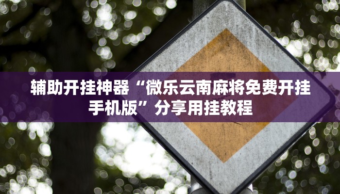 辅助开挂神器“微乐云南麻将免费开挂手机版”分享用挂教程 辅助开挂神器“微乐云南麻将免费开挂手机版”分享用挂教程