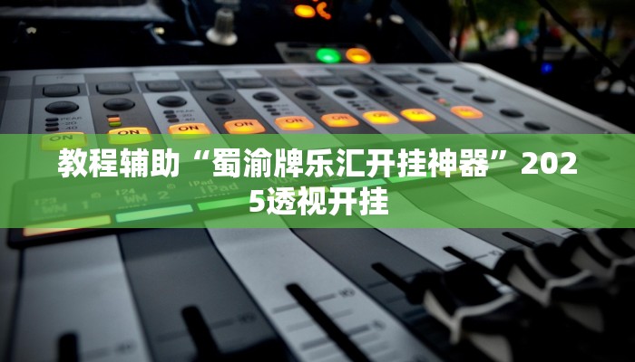 教程辅助“蜀渝牌乐汇开挂神器”2025透视开挂