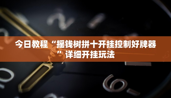 今日教程“摇钱树拼十开挂控制好牌器”详细开挂玩法 今日教程“摇钱树拼十开挂控制好牌器”详细开挂玩法