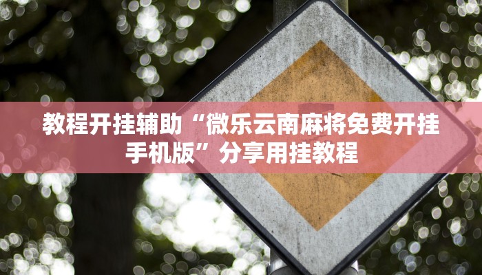 教程开挂辅助“微乐云南麻将免费开挂手机版”分享用挂教程 教程开挂辅助“微乐云南麻将免费开挂手机版”分享用挂教程