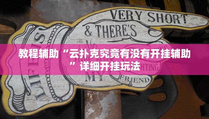 教程辅助“云扑克究竟有没有开挂辅助”详细开挂玩法