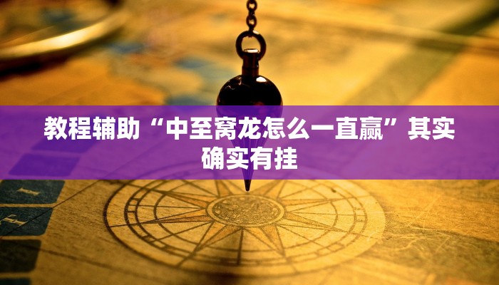 教程辅助“中至窝龙怎么一直赢”其实确实有挂 教程辅助“中至窝龙怎么一直赢”其实确实有挂