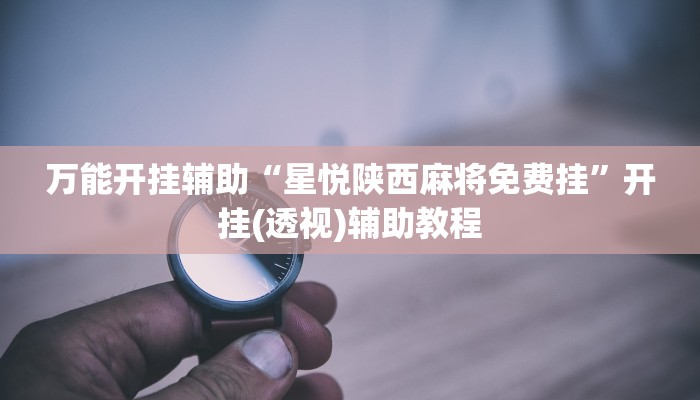 万能开挂辅助“星悦陕西麻将免费挂”开挂(透视)辅助教程 万能开挂辅助“星悦陕西麻将免费挂”开挂(透视)辅助教程