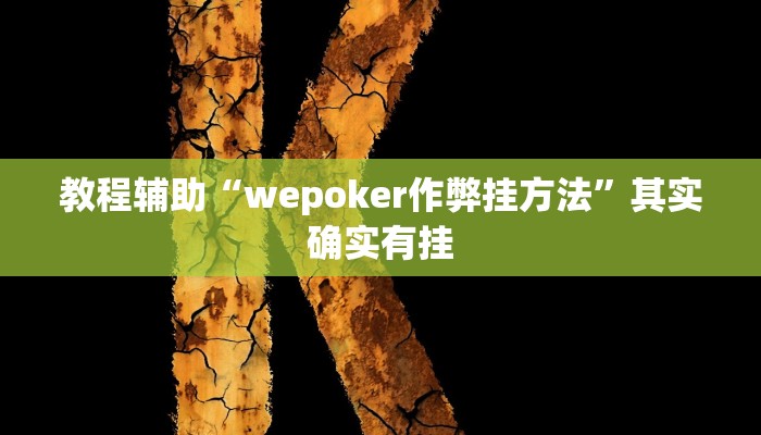 教程辅助“wepoker作弊挂方法”其实确实有挂