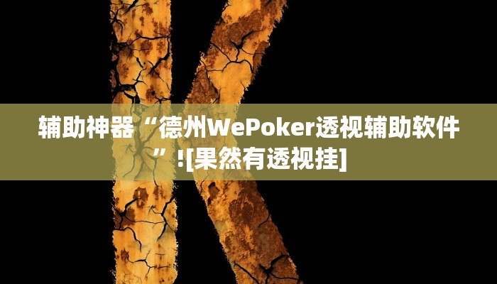 辅助神器“德州WePoker透视辅助软件”![果然有透视挂]
