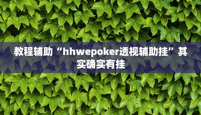 教程辅助“hhwepoker透视辅助挂”其实确实有挂 教程辅助“hhwepoker透视辅助挂”其实确实有挂