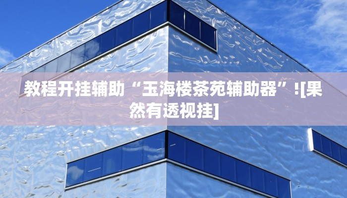 教程开挂辅助“玉海楼茶苑辅助器”![果然有透视挂]