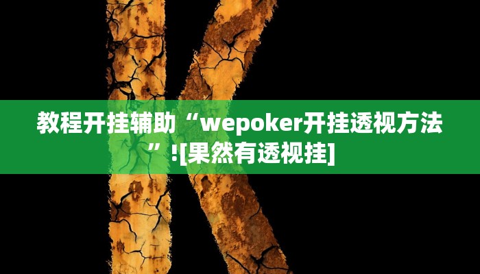教程开挂辅助“wepoker开挂透视方法”![果然有透视挂]
