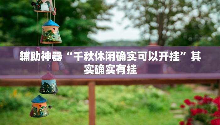 辅助神器“千秋休闲确实可以开挂”其实确实有挂 辅助神器“千秋休闲确实可以开挂”其实确实有挂