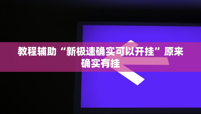 教程辅助“新极速确实可以开挂”原来确实有挂