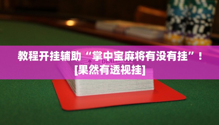 教程开挂辅助“掌中宝麻将有没有挂”![果然有透视挂]