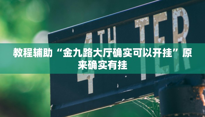 教程辅助“金九路大厅确实可以开挂”原来确实有挂