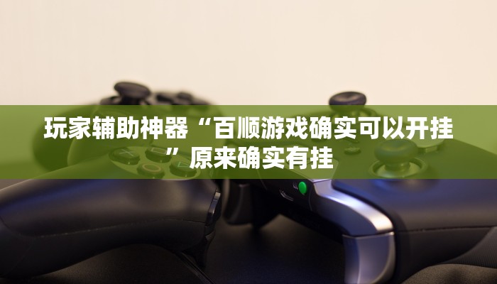 玩家辅助神器“百顺游戏确实可以开挂”原来确实有挂 玩家辅助神器“百顺游戏确实可以开挂”原来确实有挂