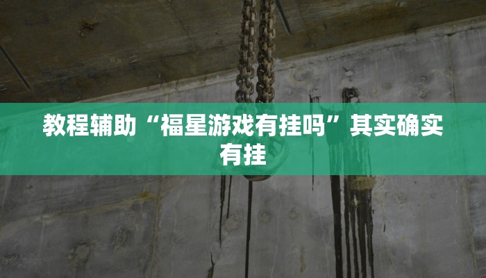 教程辅助“福星游戏有挂吗”其实确实有挂 教程辅助“福星游戏有挂吗”其实确实有挂